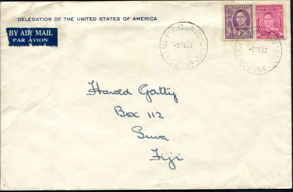 1947 (5th Feb) ditto with later date tying 2d & ... Image 1++