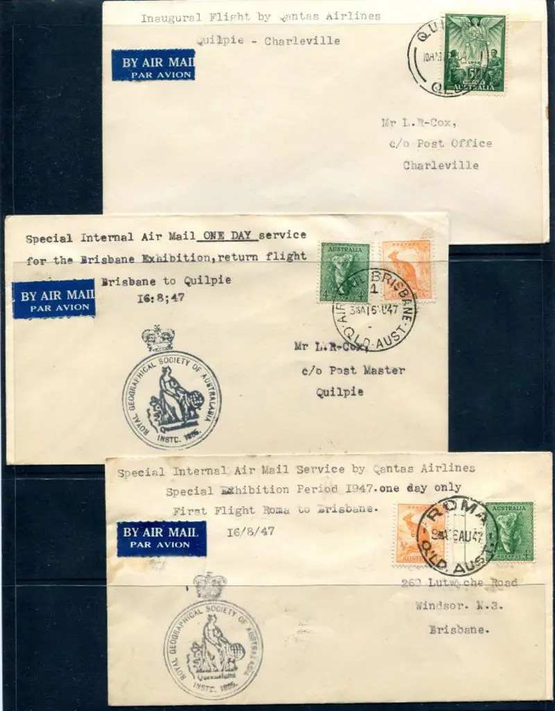 1947 (16th Aug) Brisbane return, Quilpie to ... Image 1++