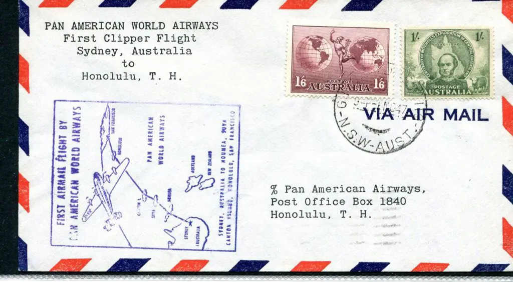 1947 (7th Nov) Sydney to Honolulu Pan Am ... Image 1++