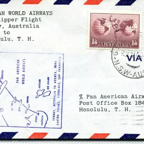 1947 (7th Nov) Sydney to Honolulu Pan Am ...