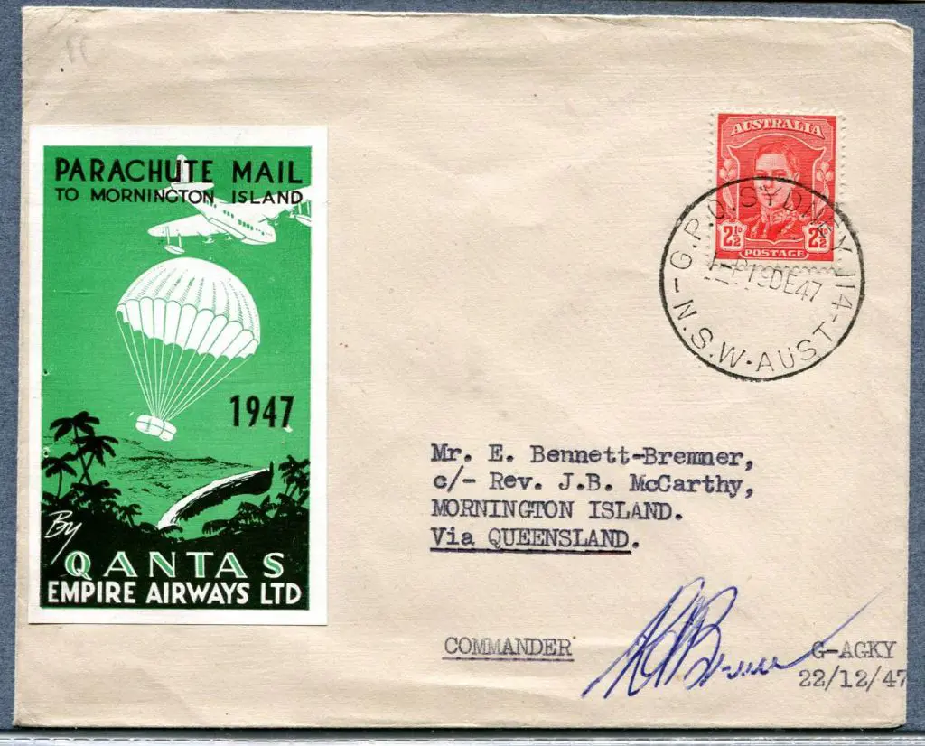 1947 (19th Dec) Sydney to Mornington Island Qantas ... Image 1++