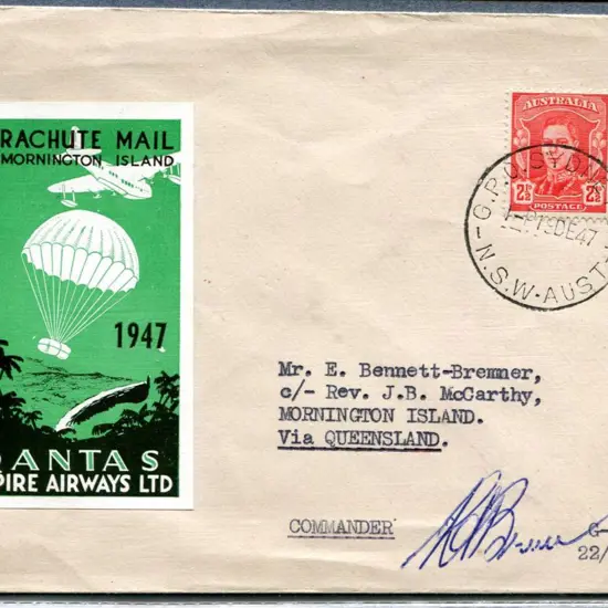 1947 (19th Dec) Sydney to Mornington Island Qantas ...