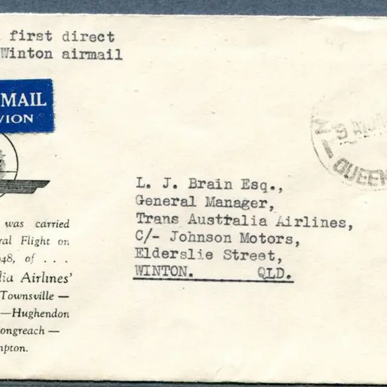 1948 (7th Apr) Hughendon to Winton intermediate ...