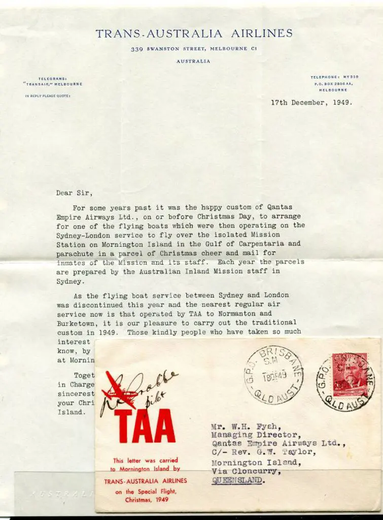 1949 (19th Dec) Brisbane to Mornington Island ... Image 1++