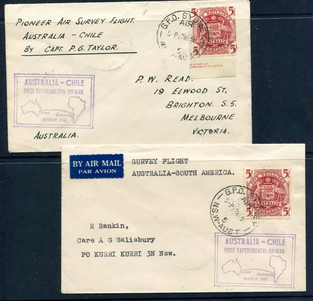 1951 (12th Mar) Australia to Chile First ... Image 1++