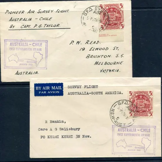 1951 (12th Mar) Australia to Chile First ...