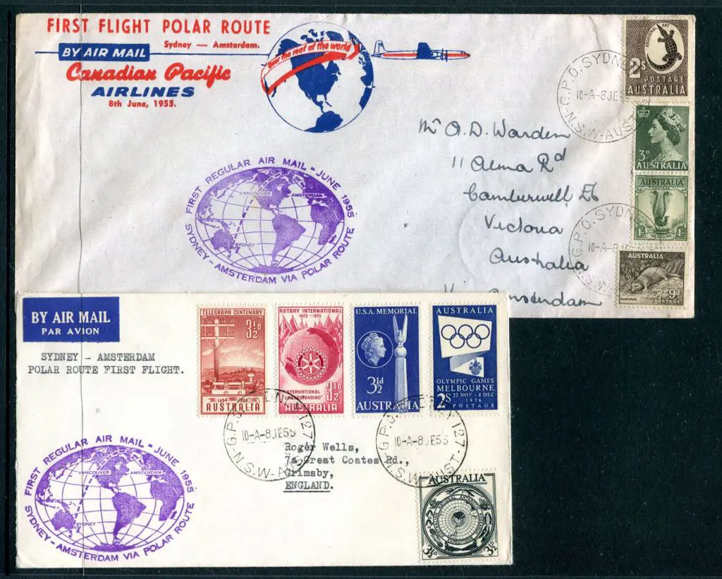 1955 (8th June) First Polar Route Flight Sydney to ... Image 1++