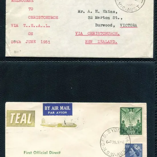 1951 (28th June) Melbourne to Christchurch ...