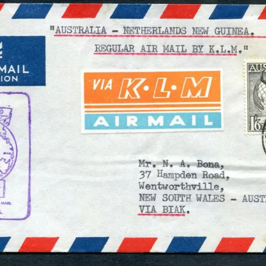 1951 (12th Dec) Australia to Netherlands New ...