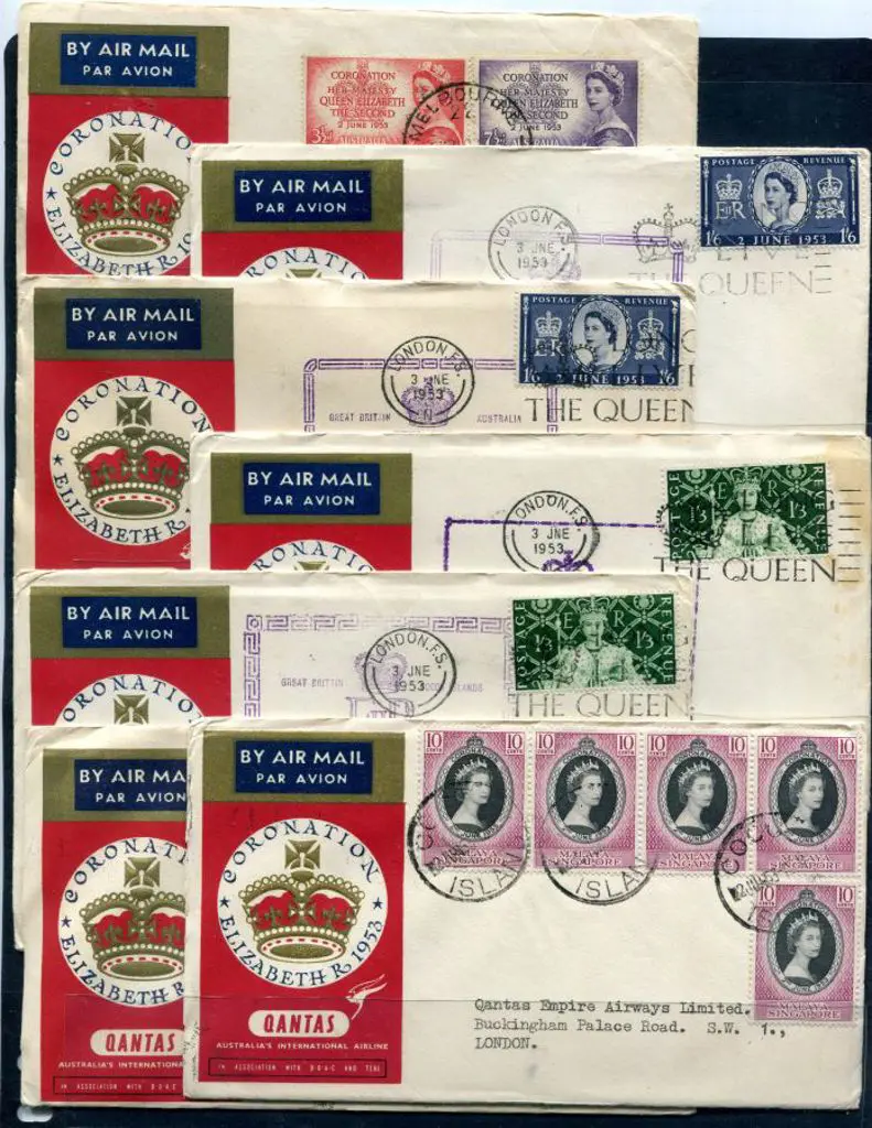 1953 (2nd June) ditto with England to Australia, ... Image 1++