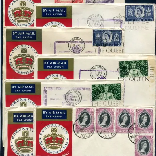 1953 (2nd June) ditto with England to Australia, ...