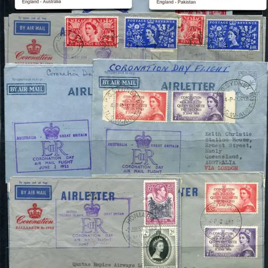 1953 (2nd June) ditto incl return plus ...