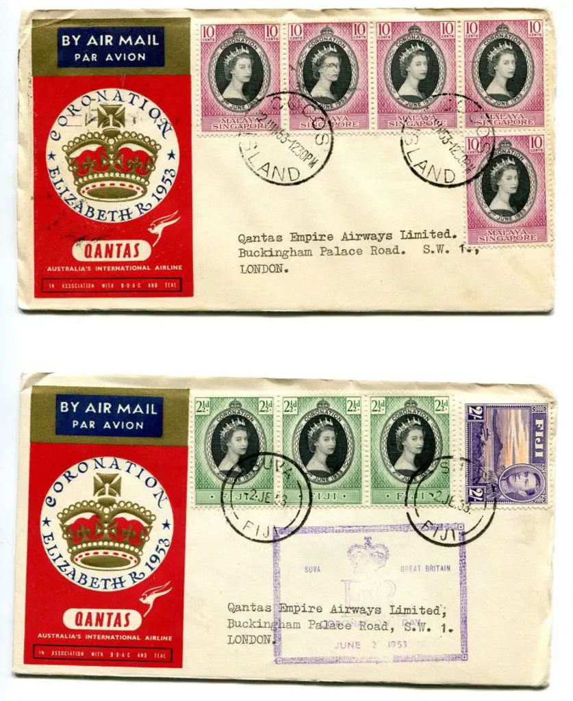 1953 (2nd June) QEII Coronation Qantas set of 24 ... Image 1++