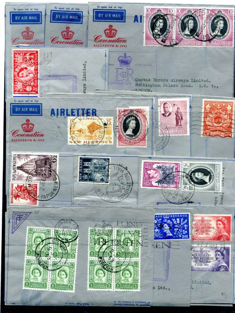 1953 (2nd June) ditto on Qantas Coronation printed ... Image 1++