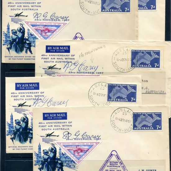 1957 (23rd Nov) ditto & also x 5 all with ...