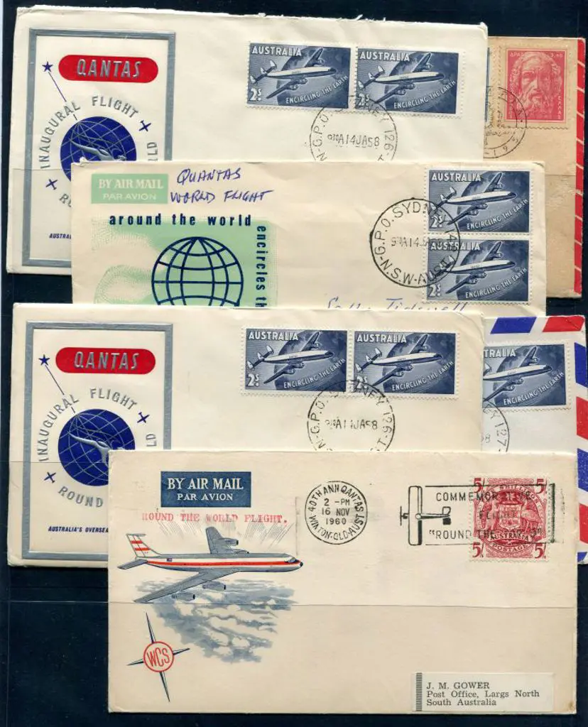 1958 (14th Jan) Qantas Round the World Flight with ... Image 1++