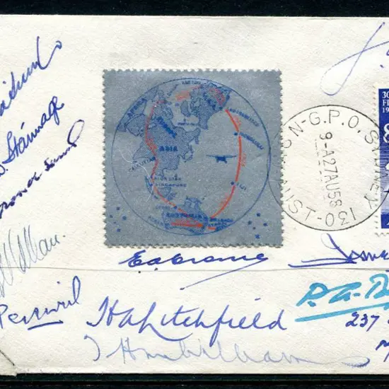 1958 (27th Aug) Australia to New Zealand cover ...