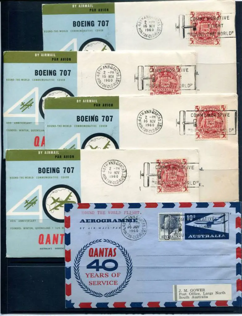 1960 (16th Nov) Qantas Round the World 40th Anniv ... Image 1++