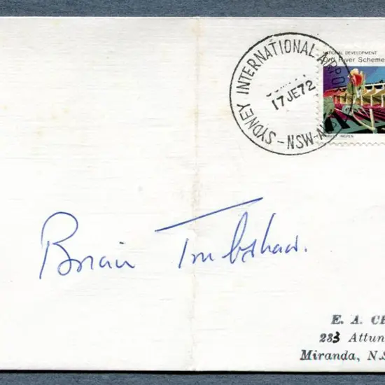 1972 (17th June) Plain cover with 8c Ord River ...