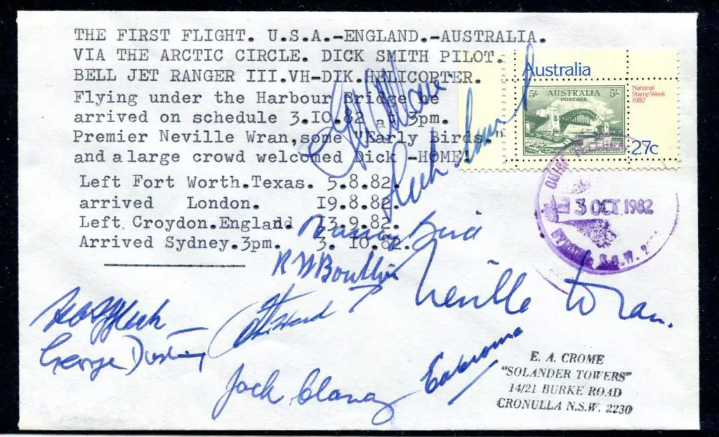 1982 (5th Aug) USA to England to Australia First ... Image 1++