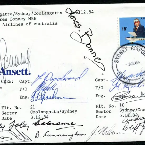 1984 (3rd Dec) Coolangatta to Sydney and return ...