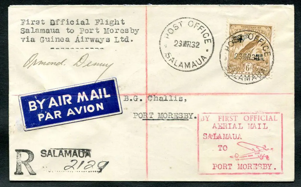 1932 (23rd Mar) Salamaua to Port Moresby first ... Image 1++