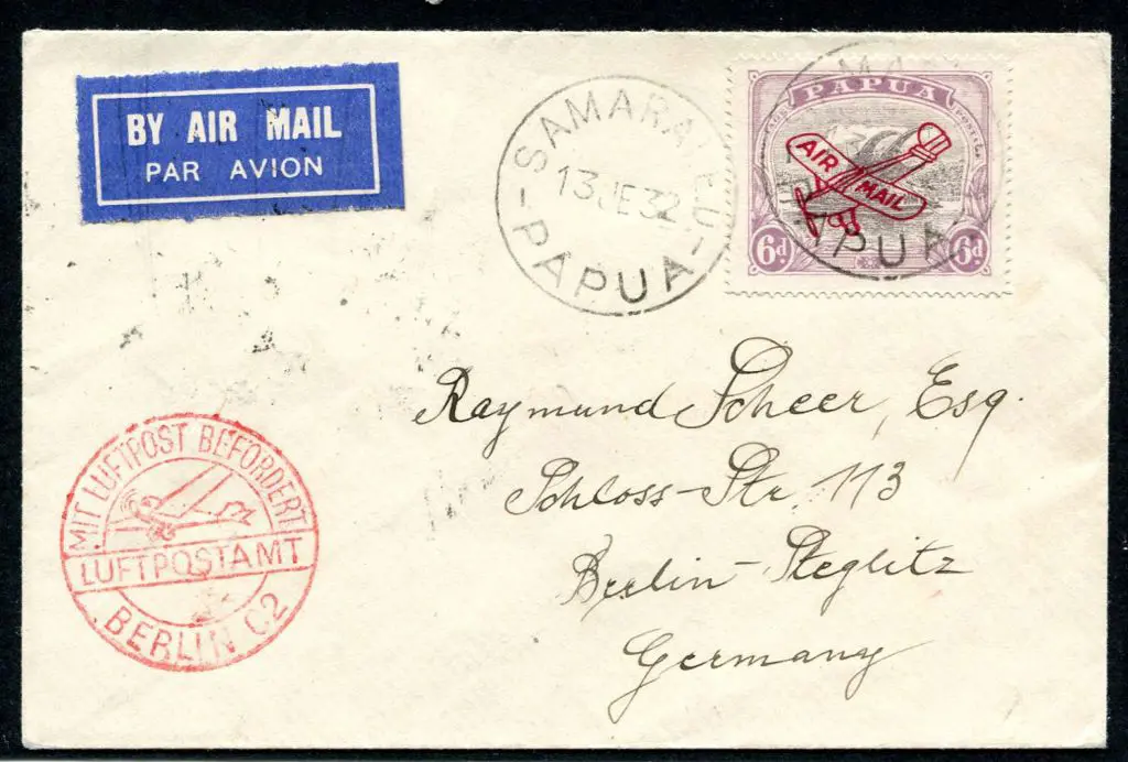 1932 (13th June) Samarai to Berlin, Germany cover ... Image 1++