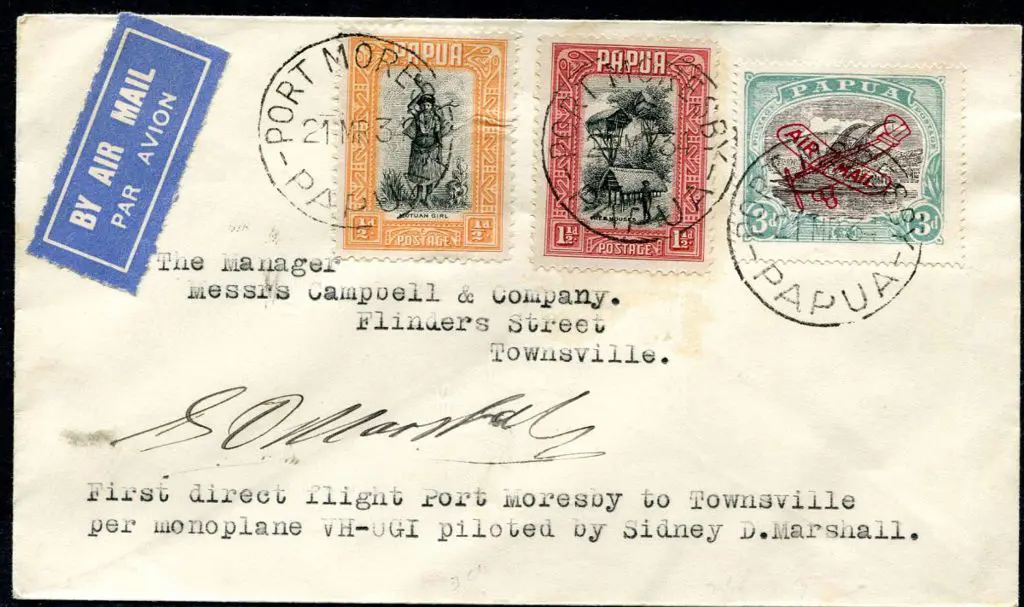 1934 (12th Apr) Port Moresby to Townsville to ... Image 1++