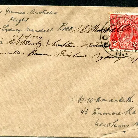 1934 (12th Apr) ditto but cover with Australia 2d ...