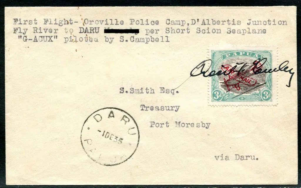 1935 (27th Nov) Oroville Police Camp via Daru to ... Image 1++