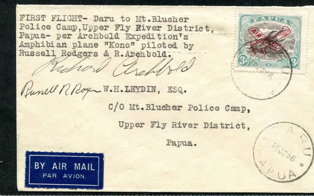 1936 (18th June) Daru to Mount Blucher with 3d ... Image 1++