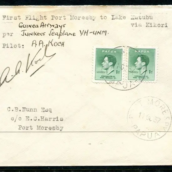 1937 (11th Oct) Port Moresby to Lake Kutubu with ...