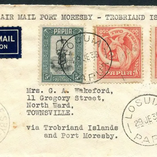1938 (29th June) Port Moresby to Losuia, Trebriand ...