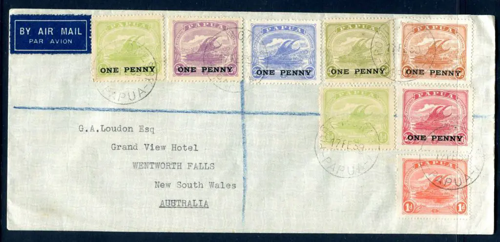 1939 (17th Feb) Port Moresby, Papua to Wentworth ... Image 1++