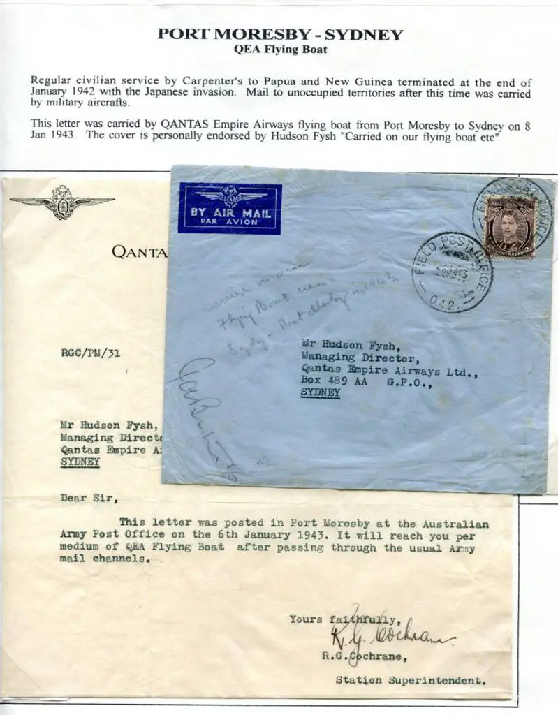1943 (6th Jan) Port Moresby to Sydney cover ... Image 1++