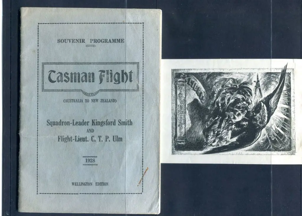1928 "Souvenir Programme Tasman Flight (Australia ... Image 1++