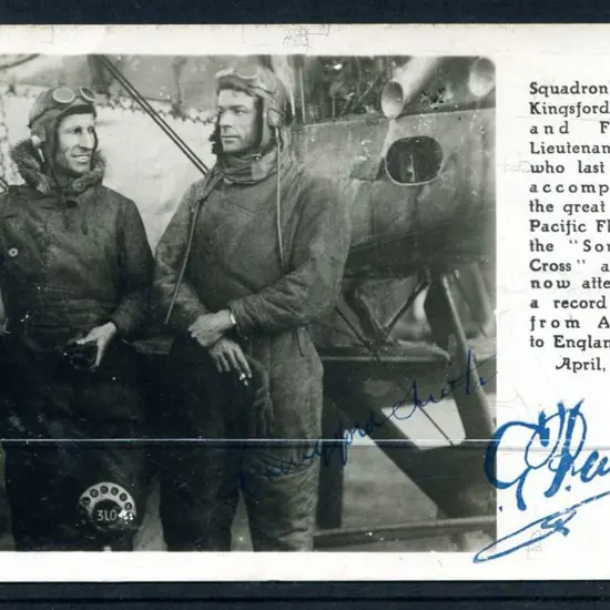 1929 (Apr) "Squadron Leader Kingsford Smith & ...
