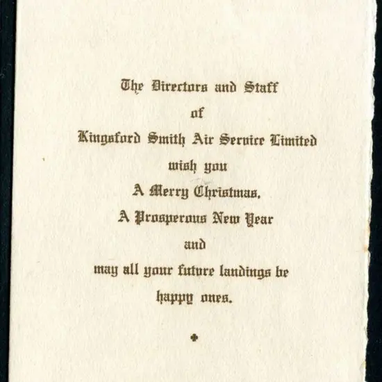 1934/35 "The Directors and Staff of Kingsford ...
