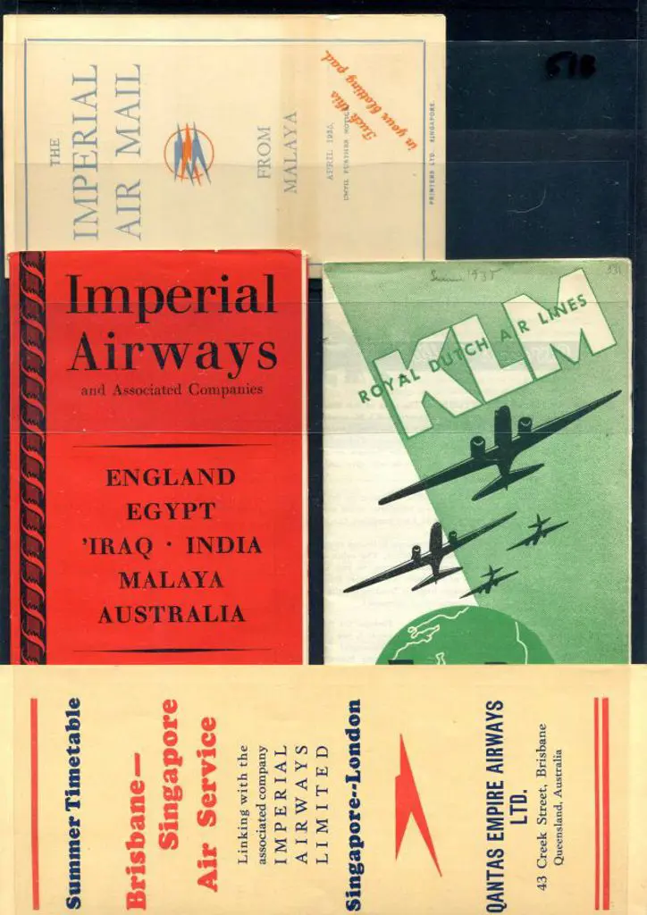 1935 Air timetables for Imperial Airways England ... Image 1++
