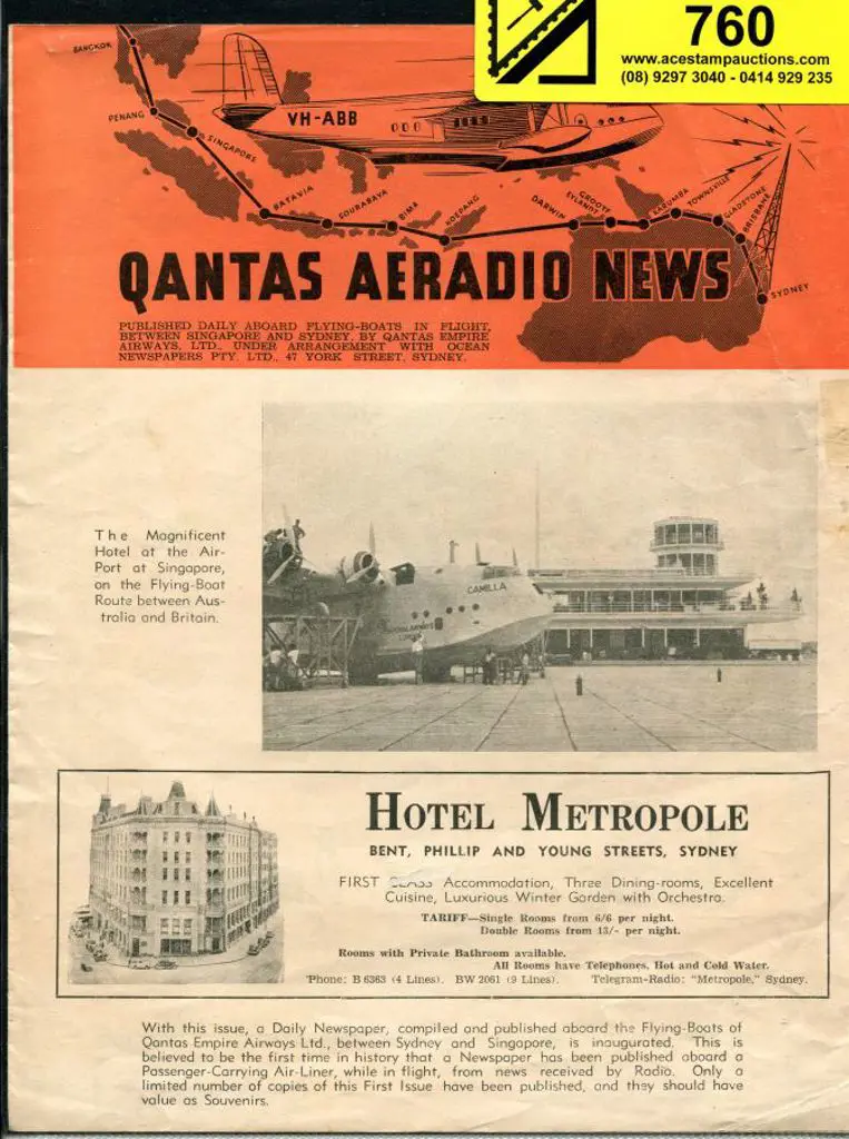 1940 (2nd March) First edition of the "Qantas ... Image 1++