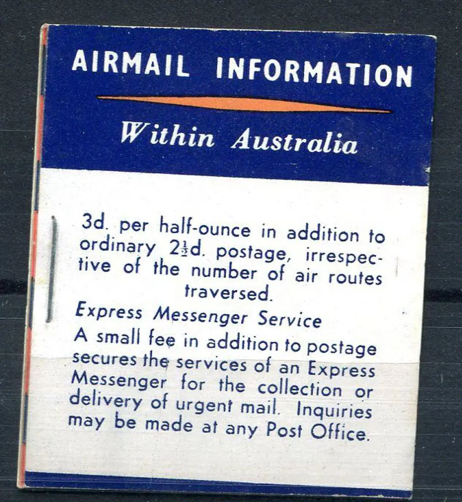 1950 TAA "Fly with the mail" Air Mail vignette ... Image 1++