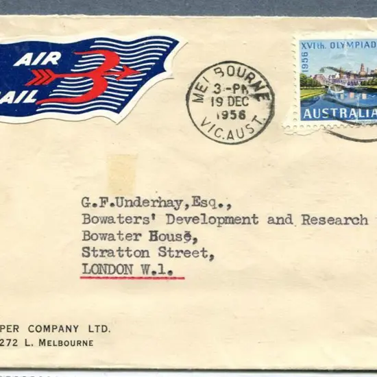 1956 (19th Dec) Bowater Paper Co Ltd env with 2/- ...