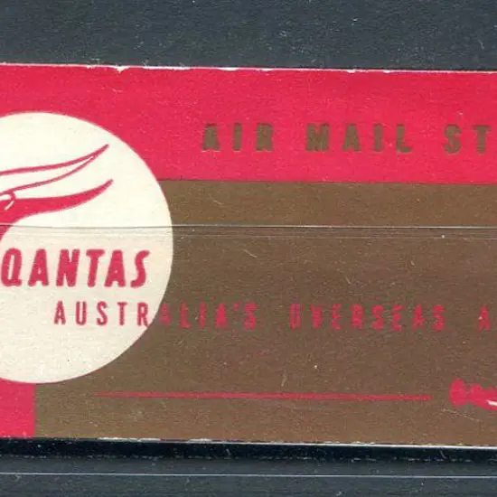 1958 Qantas "Air Mail Stickers" complete booklet ...