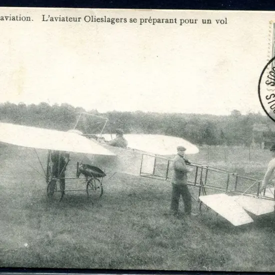 Belgium 1910 (3rd Aug) Aviation meeting b&w ...