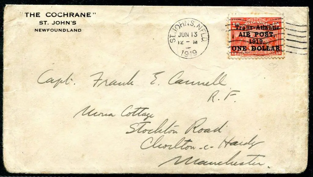 Canada 1919 (14th June) St John's, Newfoundland to ... Image 1++