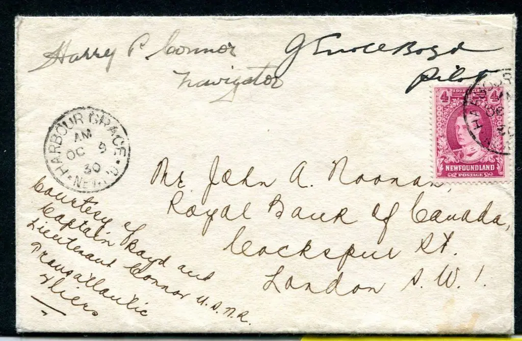Canada 1930 (9th Oct) Newfoundland to England ... Image 1++