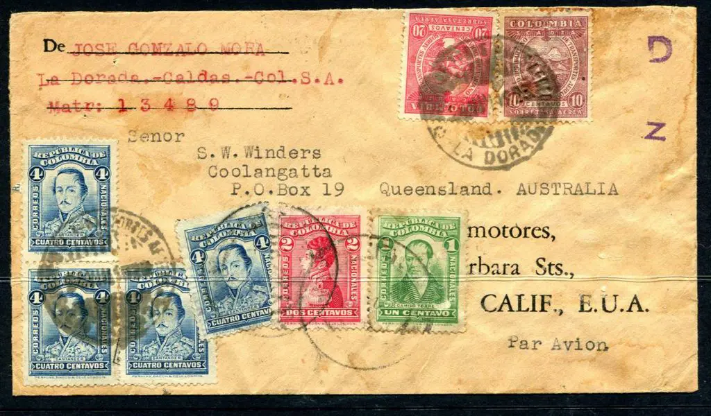 Colombia 1929 (24th Aug) La Dorado, Caldas, ... Image 1++