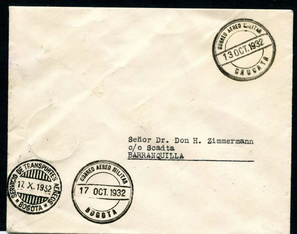 Colombia 1932 (13th Oct) Caucaya to Bogota ... Image 1++