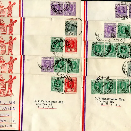 Fiji 1933 (1st May) Fiji Airways printed "First ...