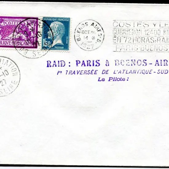 France 1927 (10th Oct) France to Argentina by ...